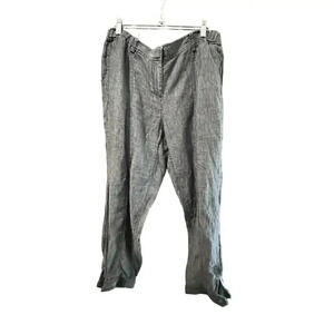 Eileen Fisher Women's Gray organic Linen Pants Size Medium